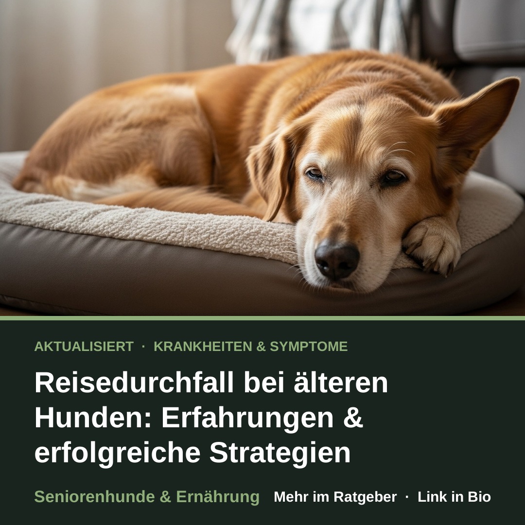 Reisedurchfall bei älteren Hunden: Erfahrungen & erfolgreiche Strategien