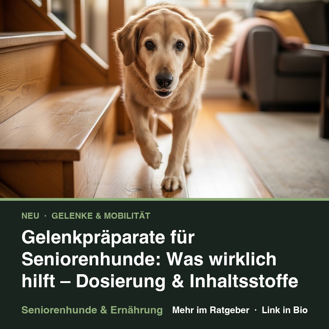 Gelenkpräparate für Seniorenhunde: Was wirklich hilft