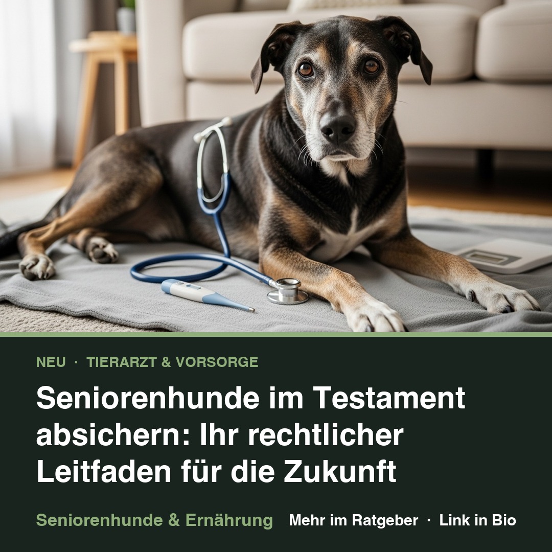 Seniorenhunde im Testament absichern: Ihr rechtlicher Leitfaden für die Zukunft
