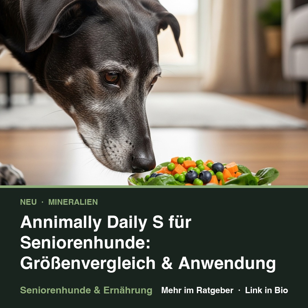 Annimally Daily S für Seniorenhunde: Größenvergleich & Anwendung