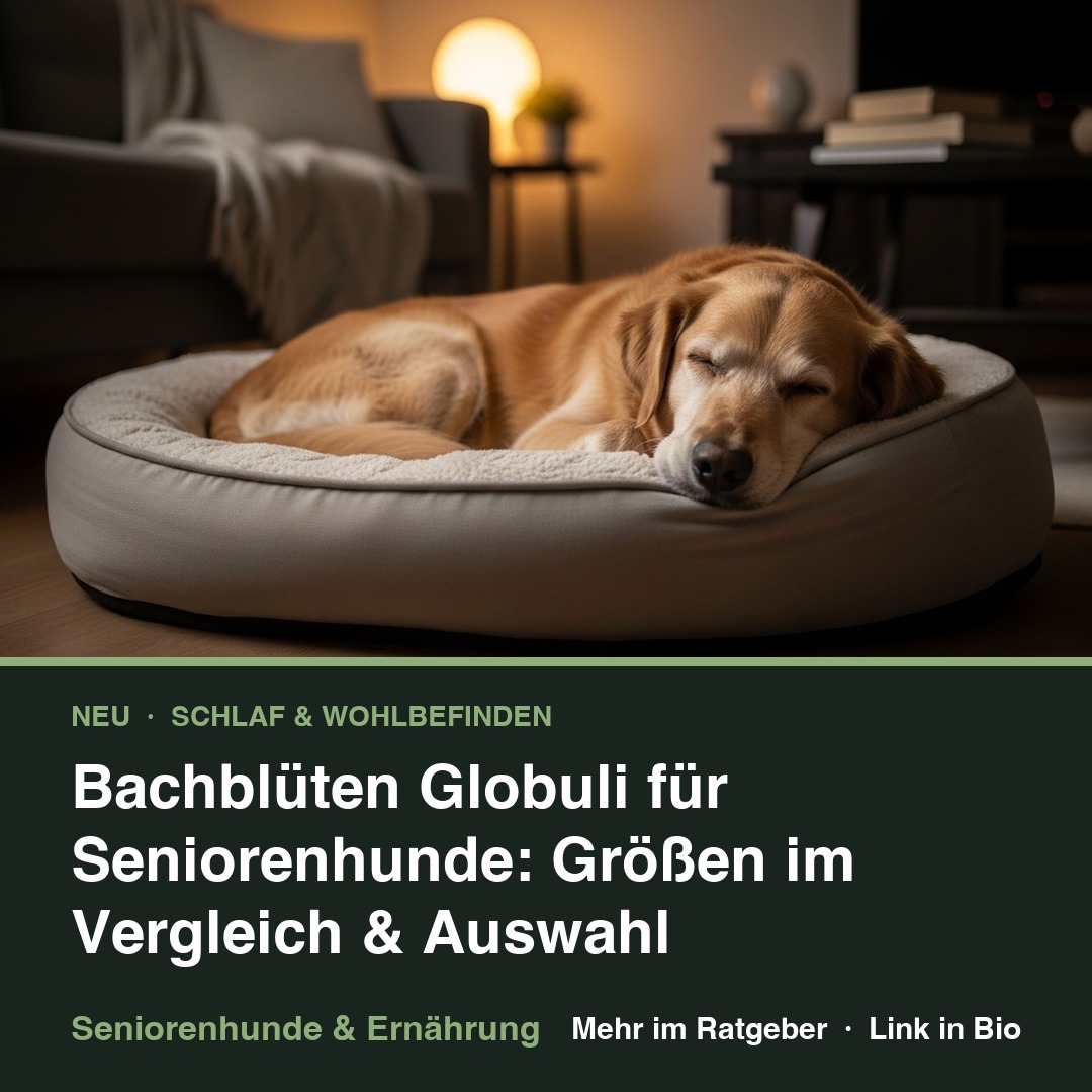 Bachblüten Globuli für Seniorenhunde: Größen im Vergleich & Auswahl