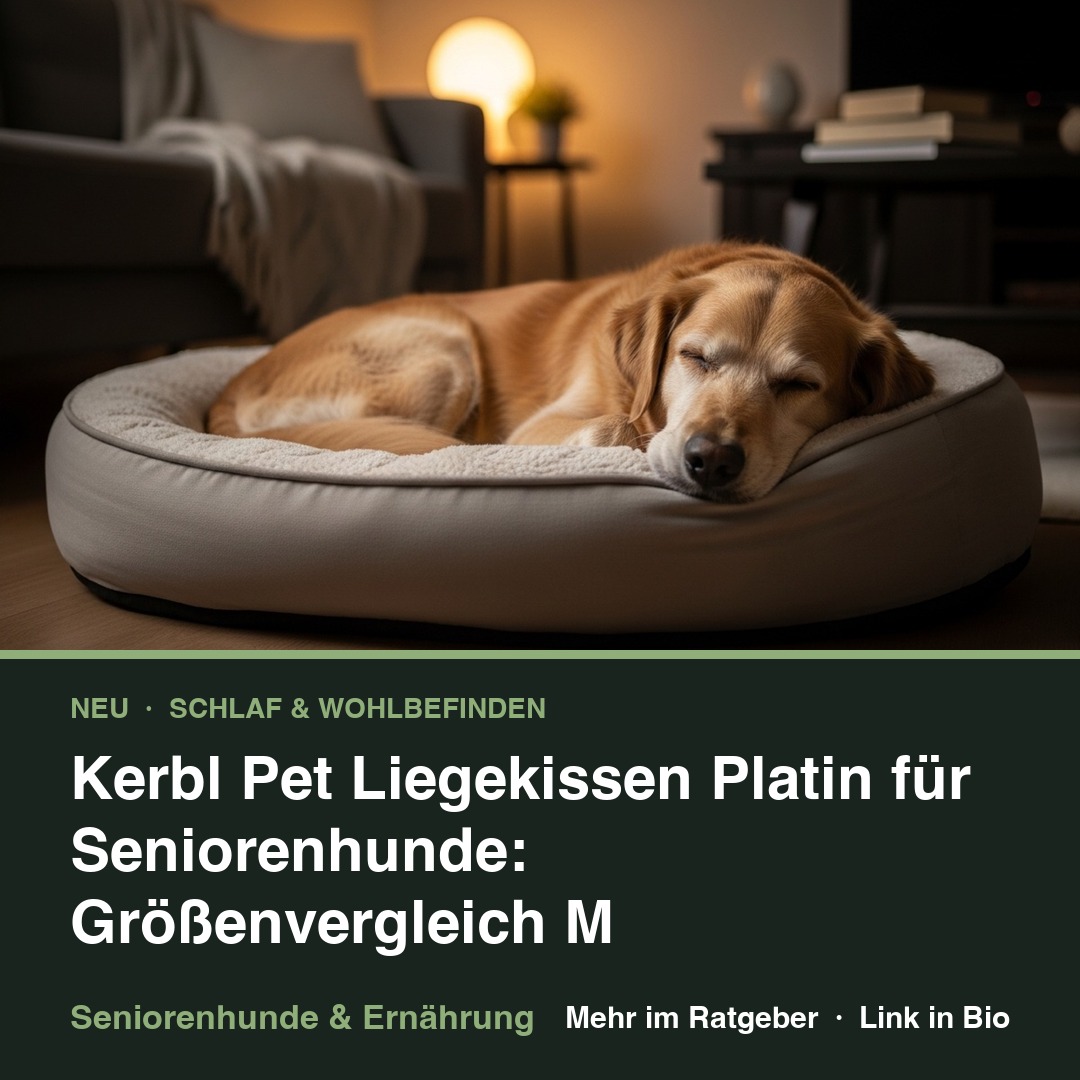 Kerbl Pet Liegekissen Platin für Seniorenhunde: Größenvergleich M