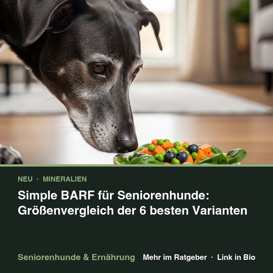 Simple BARF für Seniorenhunde: Größenvergleich der 6 besten Varianten